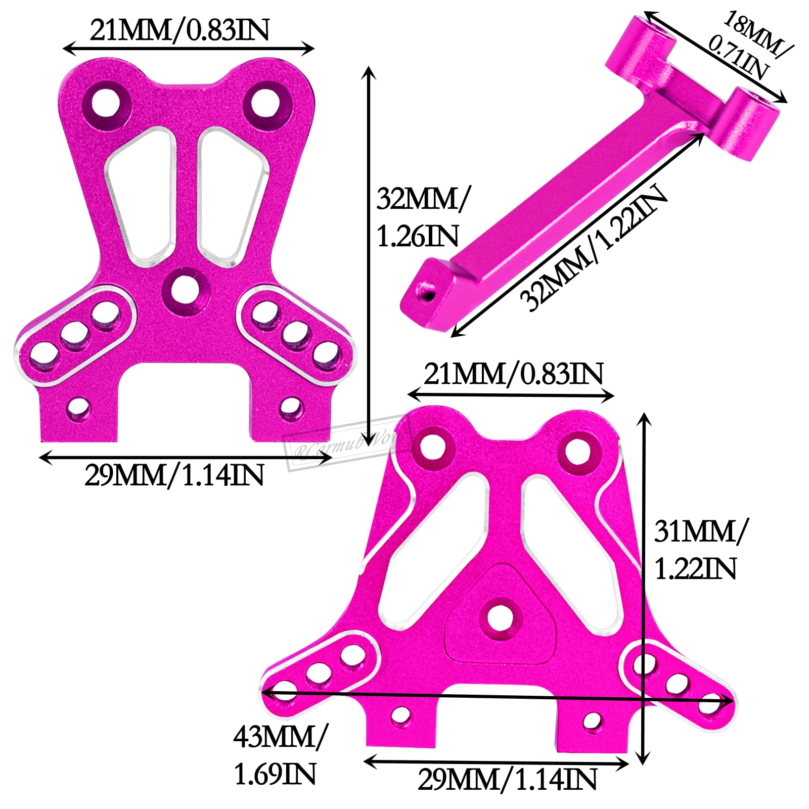 Traxxas 7660 7665 Shock Upgrade 4-Pack Aluminum Shock Absorbers